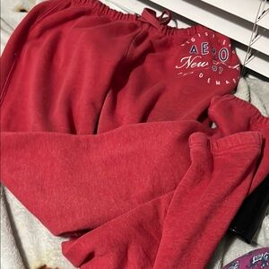 Woman Red Sweatpants